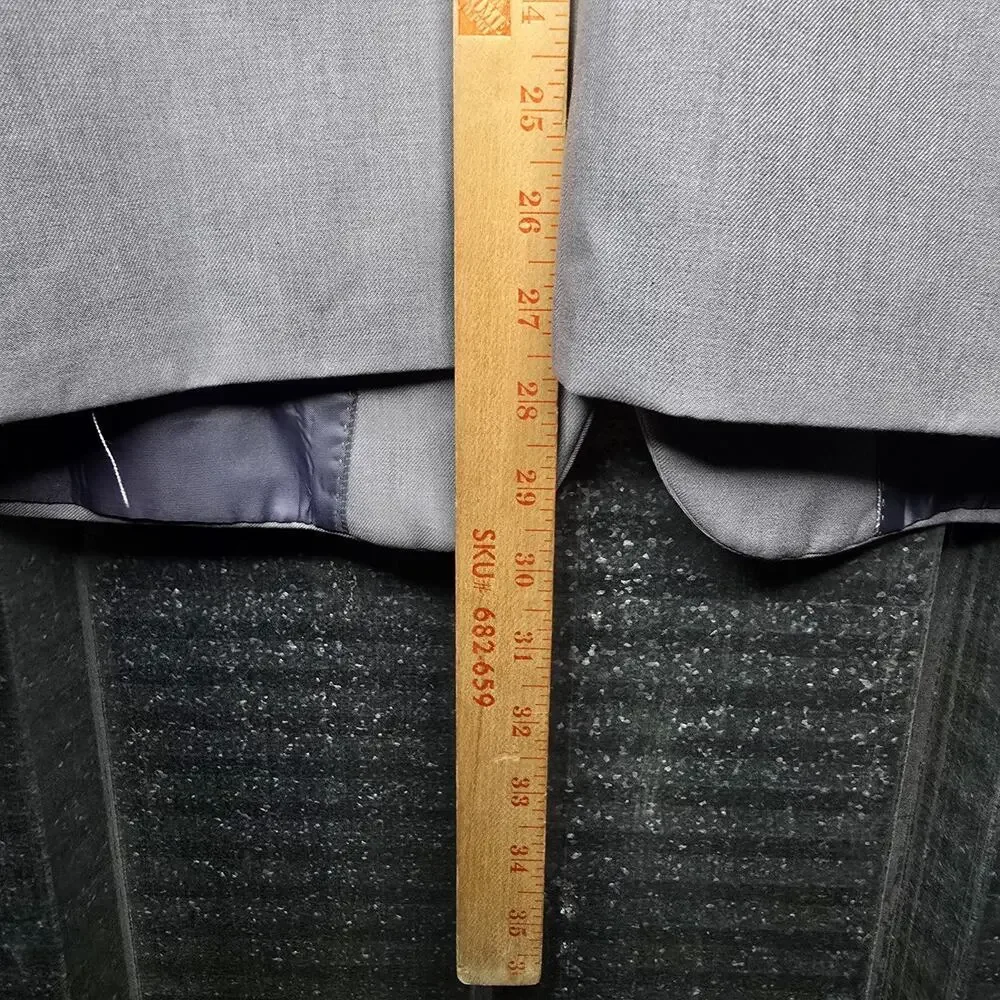 Wehilion Men's Light Gray Sport Coat Blazer XL 2 Button Notch Lapel Suit Jacket